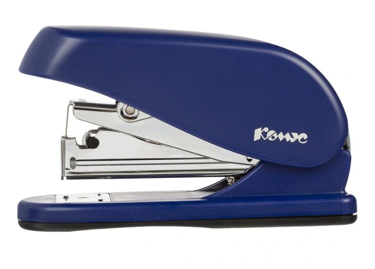 Степлер «Комус» Light-Force half strip (N24/6), до 25 листов, синий