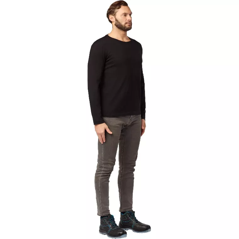 Футболка (160 г.) с длинным рукавом чрн.(XXXL)