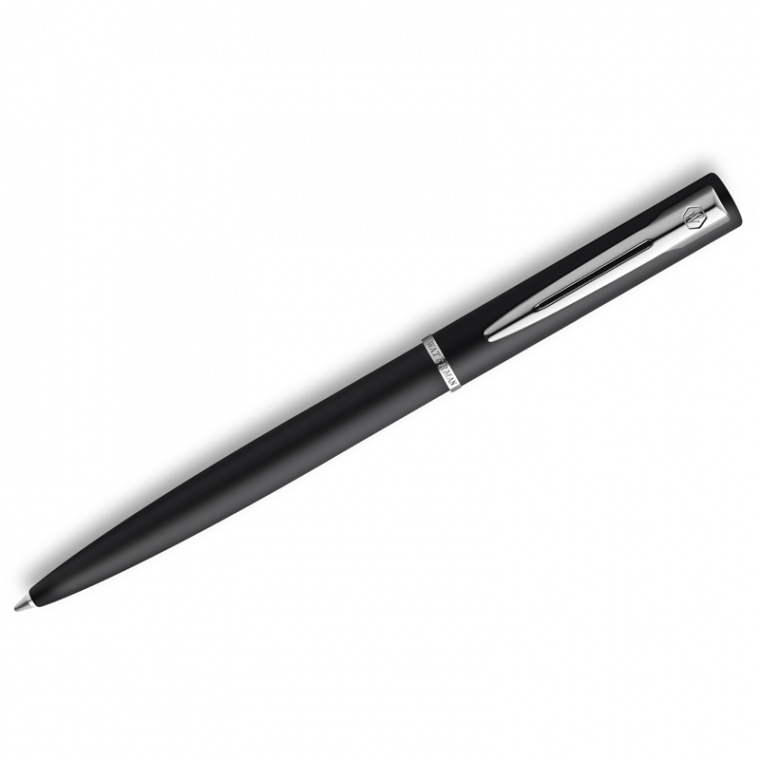 Ручка шариковая Waterman "Allure Black" синяя, 1,0мм, кнопоч., подарочная упаковка