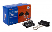 Зажим для бумаг, WORKMATE 32 мм, 12шт, черный