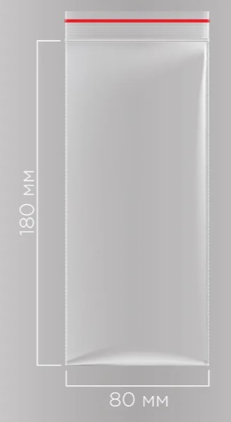 Пакет с замком "Zip Lock" Aviora, 80*180мм, 35,9мкм