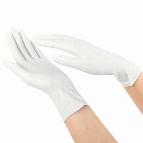Перчатки латексные медицинские смотровые SFM Grip-Surface/ L 254 SC, Германия, 50 пар (100 штук), размер 8-9, L (большой)