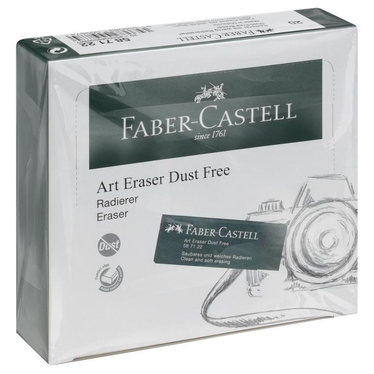 Ластик Faber-Castell "Dust-Free", прямоугольный, картонный футляр, 45*22*13мм, темно-зеленый