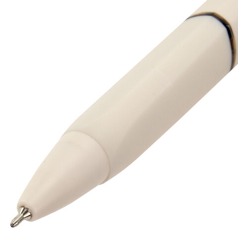 Ручки шариковые автоматические с грипом BRAUBERG "MORANDI COLOR", СИНИЕ, НАБОР 4 ШТ., пишущий узел 0,5 мм, линия письма 0,3 мм, 144495
