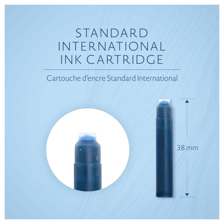 Картриджи чернильные Waterman International, синий, 6шт., картонная коробка