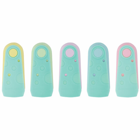 Ластик BRAUBERG "ULTRA PASTEL", 57х24х15 мм, пастельные цвета ассорти, бирюзовый пластиковый держатель, 272688