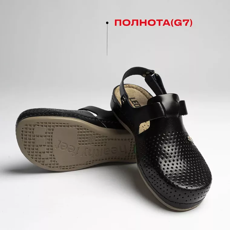 Сабо Leon черные (мод. MED951), р. 39