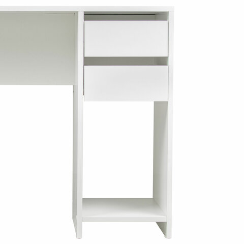 Стол письменный/компьютерный BRABIX "Scandi CD-017", 900х450х750 мм, 2 ящика, белый, 641894, ЦБ013706-1