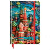 Ежедневник недатированный А5, 136л., 7БЦ BG "Paper Art. Moscow", матовая ламинация, выборочный лак