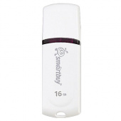 Флеш-диск 16 GB, SMARTBUY Paean, USB 2.0, белый, SB16GBPN-W