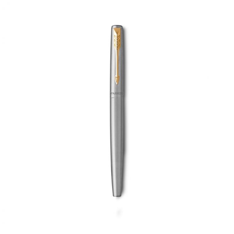 Набор Parker "Jotter Stainless Steel GT": ручка шариковая, 1,0мм и ручка перьевая, 1,0мм, подарочная упаковка