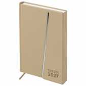 Ежедневник датированный 2027г., А5, 176л., твердый переплет, кожзам Soft touch, BG "Magnet. Vanilla", ванильный, магнитный клапан