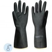 Перчатки защитные АЗРИХИМ КЩС тип-2 из латекса черные (размер 10 , XL)