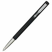Ручка-роллер PARKER "Vector Black", корпус черный лак, детали из нержавеющей стали, синяя, S0319630
