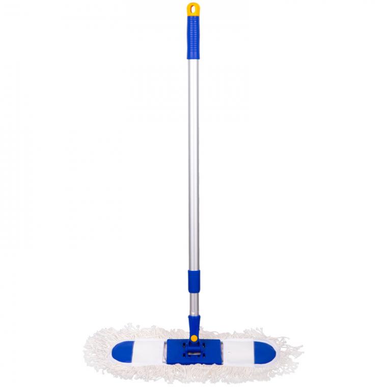 Швабра-рамка OfficeClean Professional, алюм. ручка 75-130см, насадка МОП хлопок (карманы) 40см