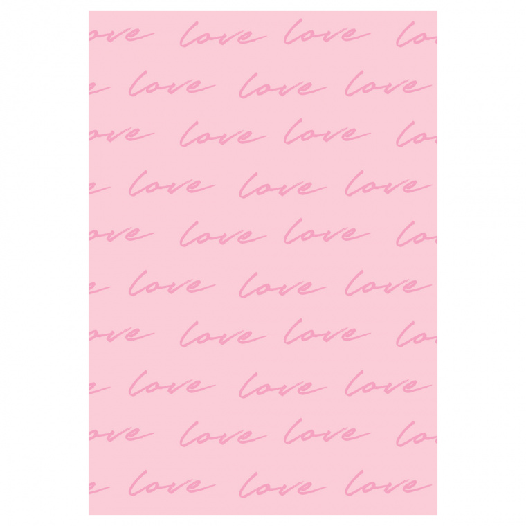 Упаковочная бумага глянц. 70*100см, MESHU "Love pattern", 80г/м2