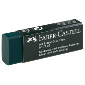 Ластик Faber-Castell "Dust-Free", прямоугольный, картонный футляр, 45*22*13мм, темно-зеленый