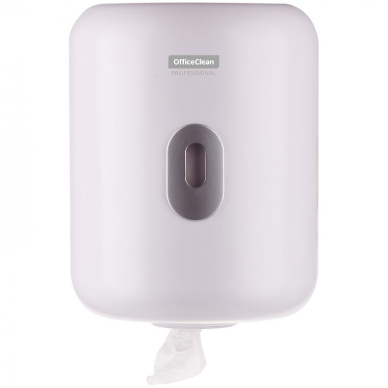 Диспенсер для полотенец в рулонах OfficeClean Professional, с центральной вытяжкой(M1/M2), белый