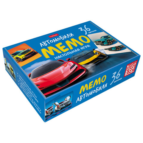 Игра настольная МЕМО 36 карточек, АССОРТИ, HATBER, 36ИнМ