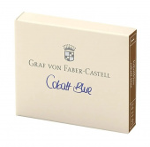 Картриджи чернильные Graf von Faber-Castell синий кобальт, 6шт., картонная коробка 141101