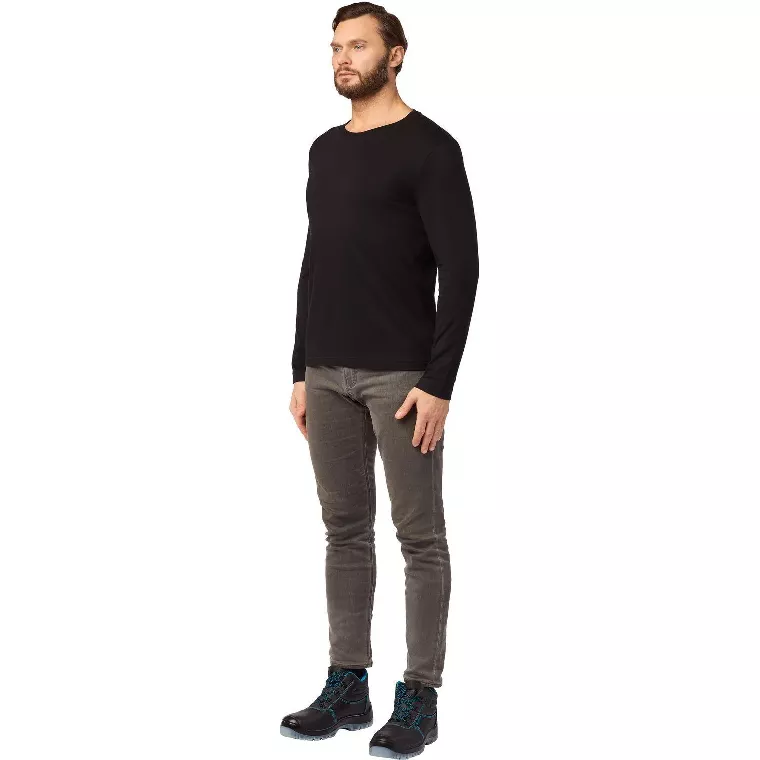 Футболка (160 г.) с длинным рукавом чрн.(XXXL)
