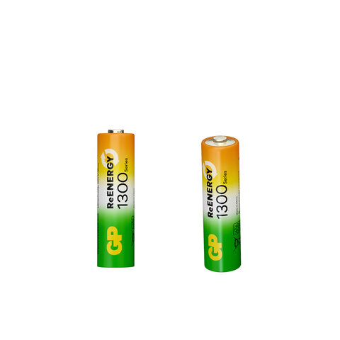 Батарейки аккумуляторные GP ReEnergy Ni-Mh пальчиковые КОМПЛЕКТ 2 шт., AA (HR6), 1300 mAh, 130AAHCRGY, 130AAHCRGY-2CRC