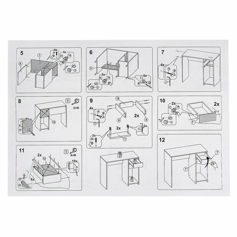 Стол письменный/компьютерный BRABIX "Scandi CD-017", 900х450х750 мм, 2 ящика, дуб сонома, 641895, ЦБ013706-2