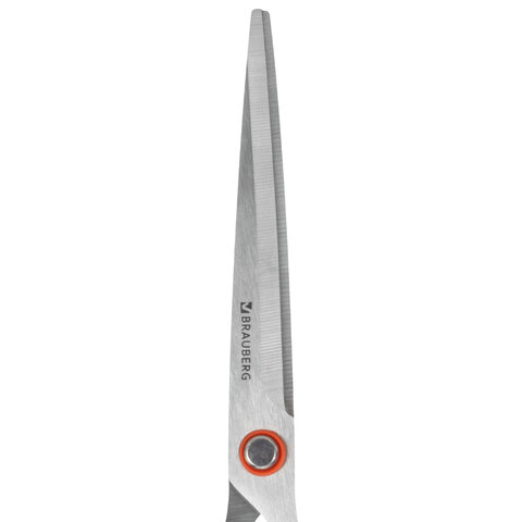 Ножницы BRAUBERG "Super black" 170 мм, черные, 3-сторонняя заточка, ручки из ABS-пластика, 238854