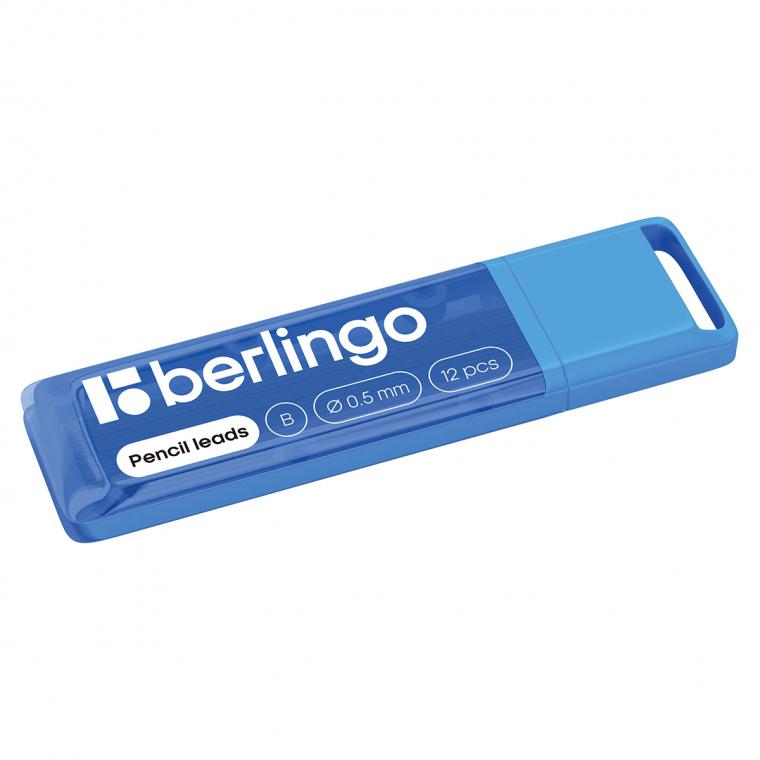 Грифели для механических карандашей Berlingo, 12шт., 0,5мм, B