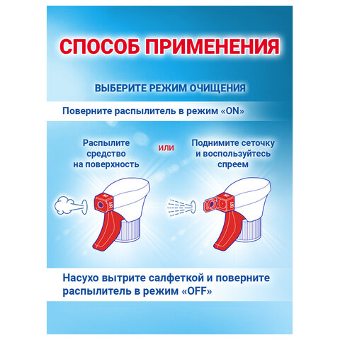 Средство для мытья стекол и зеркал, 500 мл, КЛИН