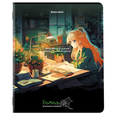 Тетради предметные, КОМПЛЕКТ 12 ПРЕДМЕТОВ, 48 л., матовая ламинация, BRAUBERG, "ANIME GIRLS", 404832