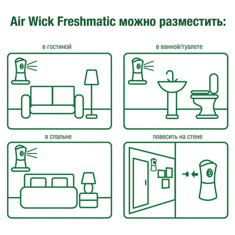 Сменный баллон 250 мл, AIRWICK "Анти-табак. Апельсин/бергамот", для автоматических освежителей, универсальный, 224392