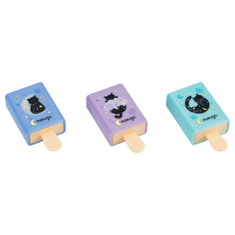Ластик MESHU "Secret", 35*67*17мм, термопластичная резина, выдвижной, пластиковый футляр