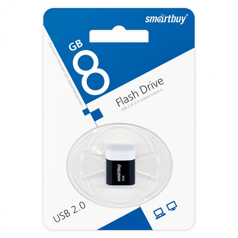 Память Smart Buy "Lara"  8GB, USB 2.0 Flash Drive, черный