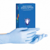 Перчатки нитриловые медицинские смотровые 50 пар (100 шт.), голубые, SAFE&CARE ZN302, размер M (средний), ЧЗ