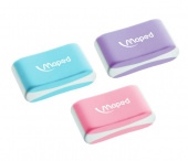 Ластик MAPED (Франция) "Essentials Soft Color", 33,5х21,5х9,9 мм, цветной, ассорти, 112922 ОЗ