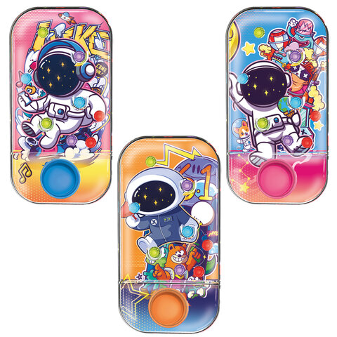 Водная игра КОСМОНАВТЫ, 11х6 см, мячики, ассорти, 3 вида, дисплей, JOLLY JOT (ДЖОЛЛИ ДЖОТ), 665996