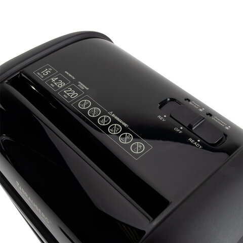 Уничтожитель (шредер) BRAUBERG PROFESSIONAL CM-1520x, "Heavy Duty", 4 уровень секретности, 4х28 мм, 15 листов, корзина 20 литров, 533130