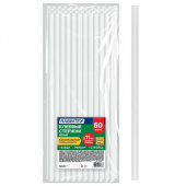 Клеевые стержни белые, клейкость МАКСИМУМ (стройка, ремонт, хобби), 11х270 мм, 50 штук, RABBITEX (РАББИТЕКС), 671493