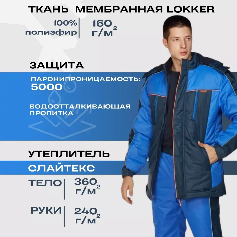 Куртка рабочая зимняя утепленная Nайтстар 'Алькор' синий (48-50) 170-176