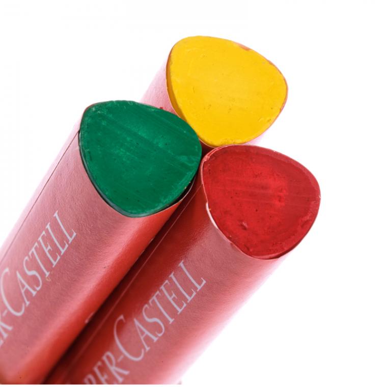 Мелки восковые утолщенные Faber-Castell "Jumbo", 12цв., трехгранные, пластиковая упаковка