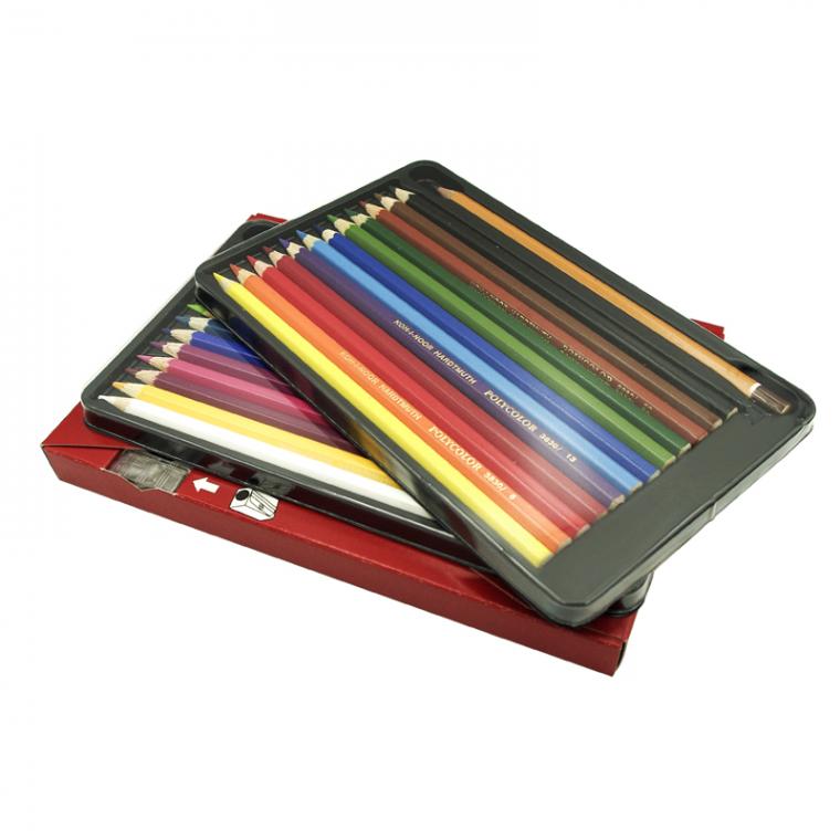 Карандаши цветные художественные Koh-I-Noor "Polycolor 3834", 24цв., заточен.+ точилка+2 ч/гр. кар. 1500, картон, европодвес (ПОД ЗАКАЗ)