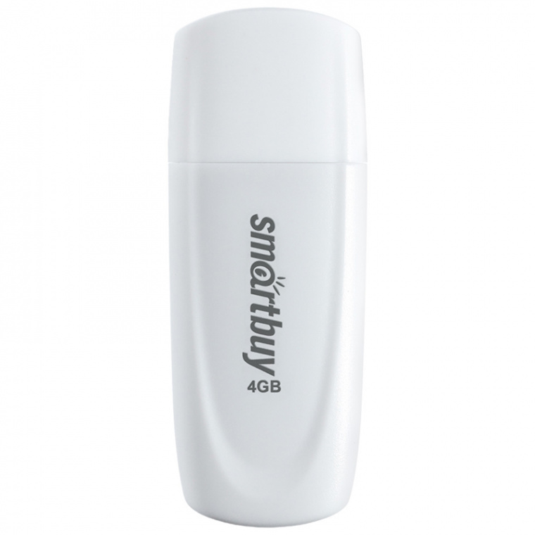 Память Smart Buy "Scout"  4GB, USB 2.0 Flash Drive, белый