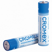 Батарейки алкалиновые "мизинчиковые", CROMEX Alkaline, ААА (LR03, 24А), в коробке, 455595/1