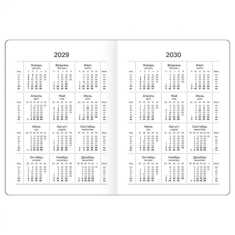 Ежедневник датированный 2027г, А6, 176л., 7БЦ BG"Monochrome. Matcha", мятный, soft touch