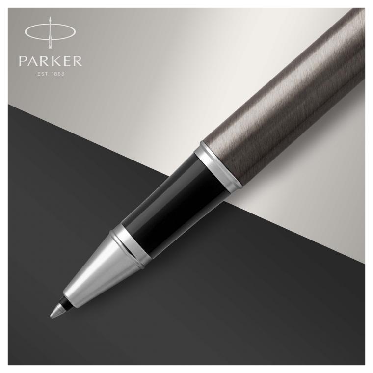 Ручка-роллер Parker "IM Dark Expresso CT" черная, 0,8мм, подарочная упаковка