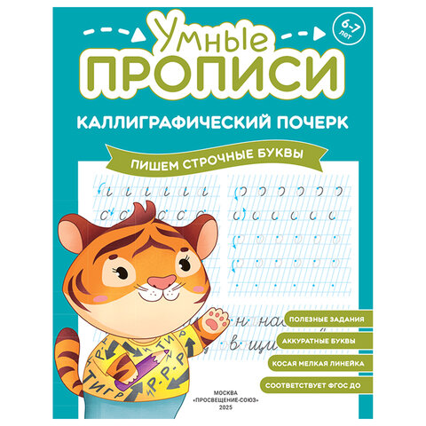 Прописи "Умные прописи КАЛЛИГРАФИЧЕСКИЙ ПОЧЕРК", 6+, КОМПЛЕКТ 3 шт., 48 стр., 165x215 мм, ПРОСВЕЩЕНИЕ, 0413-01, 90-0413-01