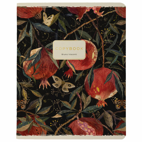 Тетрадь А5 48 л. BRUNO VISCONTI скоба, клетка, Soft Touch, фольга, "BLOOM FLOWERS" (5 видов), 7-48-1277