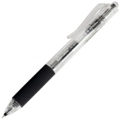 Ручка гелевая автоматическая BRAUBERG "X-WRITER 1700" УВЕЛИЧЕННАЯ ДЛИНА ПИСЬМА 1700 м, ЧЁРНАЯ, игольчатый узел 0,5 мм, линия 0,35 мм, 144472
