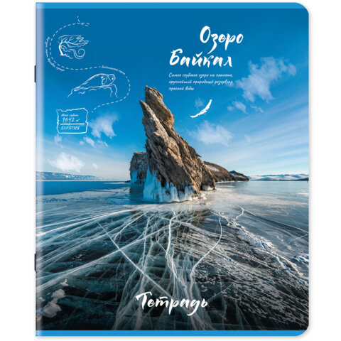 Тетрадь А5, 96 л., STAFF, скоба, клетка, офсет №2 ЭКОНОМ, обложка картон, "Природа" (микс в спайке), 404441